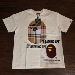 BAPE X BURBERRY * White short sleeve *